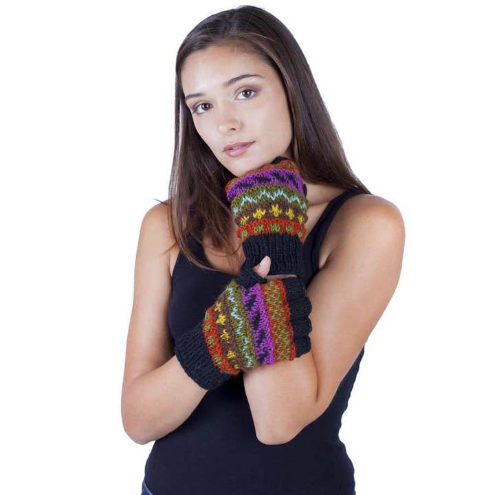 Lakhays Collection Inc. - Wholesale Arm Warmers - Women's - Winter Love Wool Unisex Arm Warmer Fingerless Gloves2