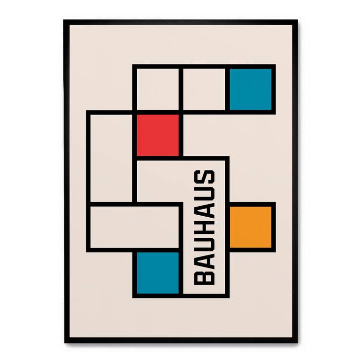 Rock Paper Scissors Wall Art - Wholesale Art Print - Bauhaus Tetris2