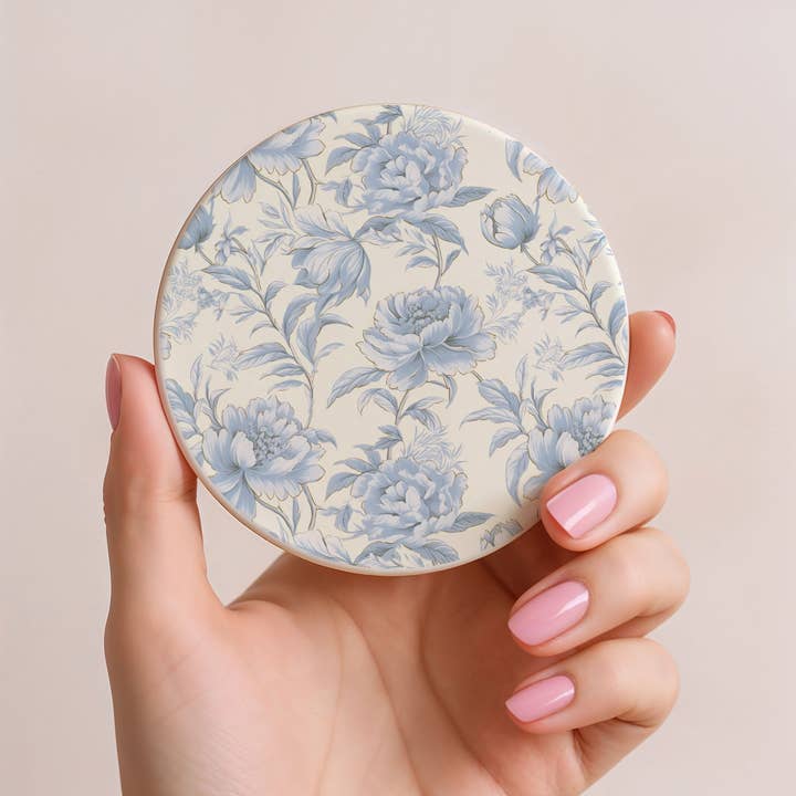 Gia Roma - Wholesale Decorative Tabletop Object - Blue Country Coaster Elegant Grandmillennial Blue Home Decor