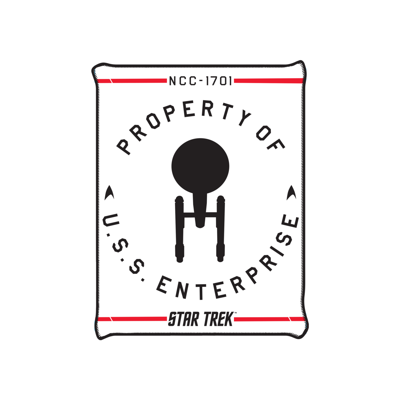 Silver Buffalo - Wholesale Throw Blanket - Star Trek Property of the Enterprise 45" x 60" Flannel Throw0