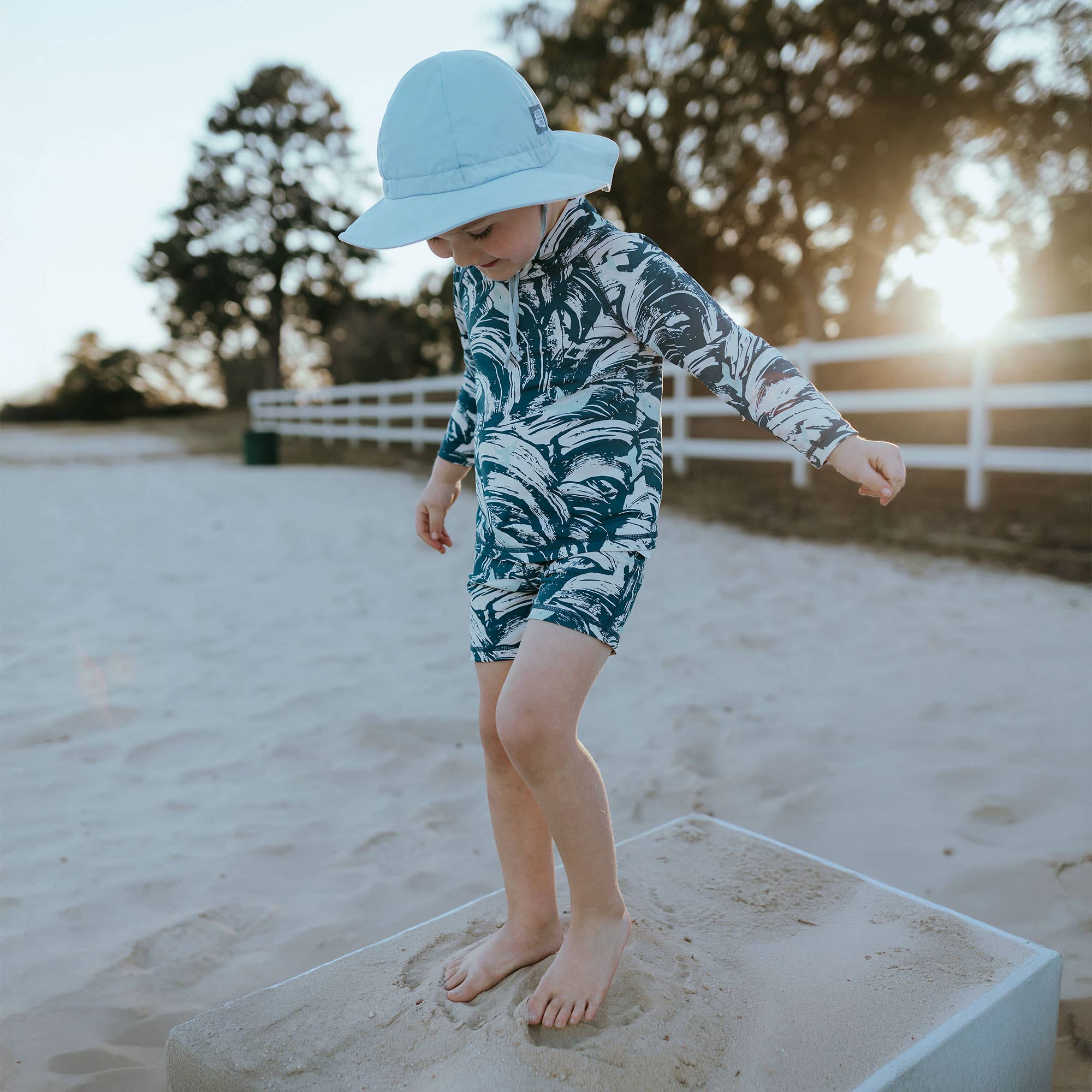 Jan & Jul - Wholesale Sun Hat - Kids - Light Blue | Cotton Floppy Sun Hat5