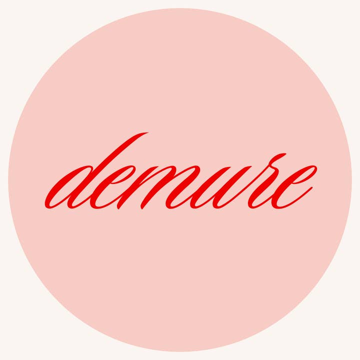 Demure Sticker for wholesale by Aha Studio