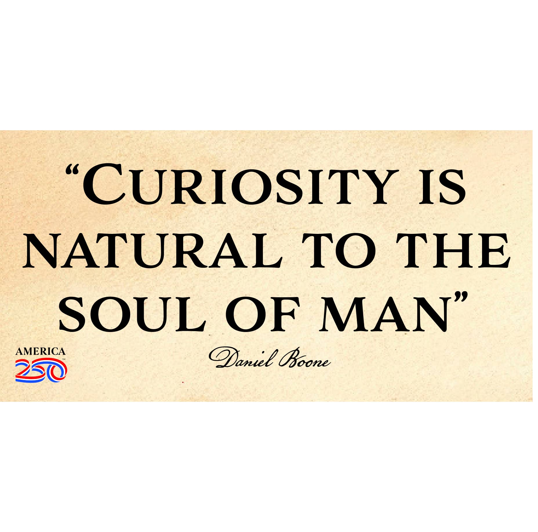 Nelson Gifts Wholesale - Wholesale Sticker - Daniel Boone Quote "Curiosity is Natural" Bumper Sticker0