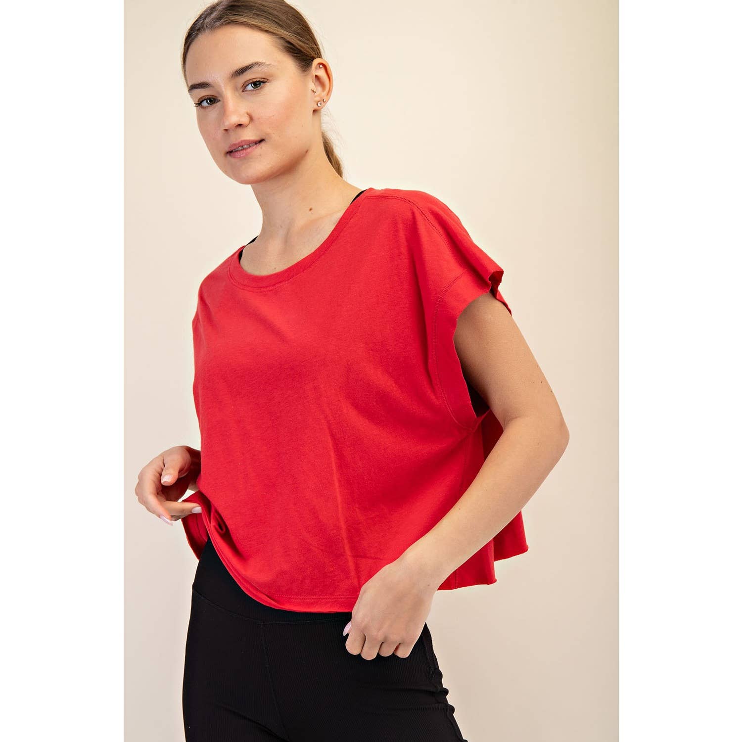 Rae Mode - Wholesale Shirt - Women's - COTTON SLUB OPEN BACK TOP10