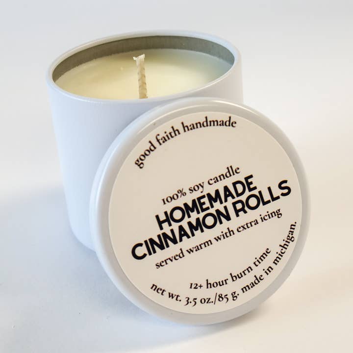 Tin Candle voor op vakantie/kerst 3,5 oz. voor wholesale door Good Faith Handmade LLC