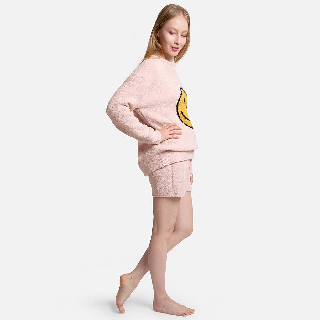 Fashion City – wholesale Sweatshirt – Women's – Happy Face Luxury Soft Lounge Pullover Sweater11