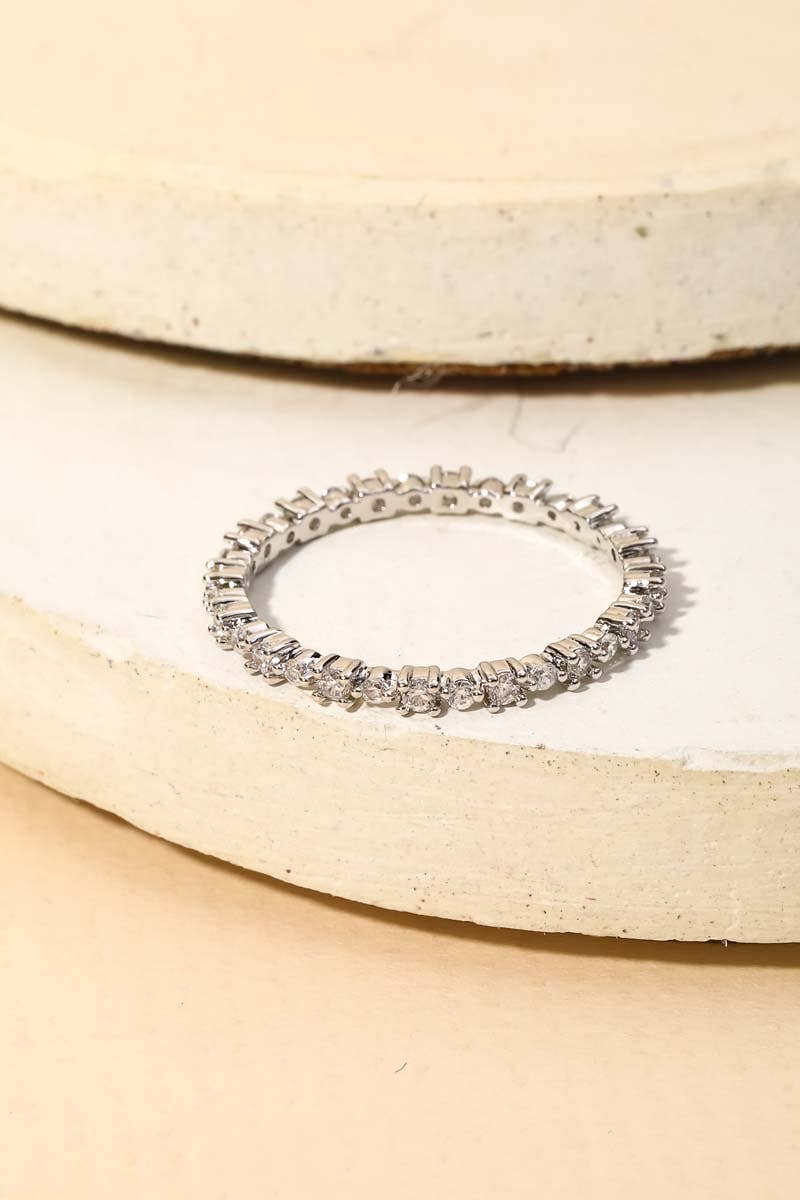 Anarchy Street - Wholesale Band/Stacked Ring - Gold Dipped Delicate Studded Eternity Fashion Ring5