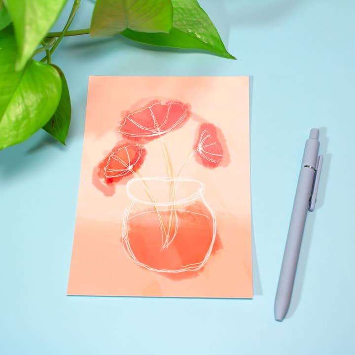 Flower Vase 1 Art Print for wholesale by Whimsydew Art