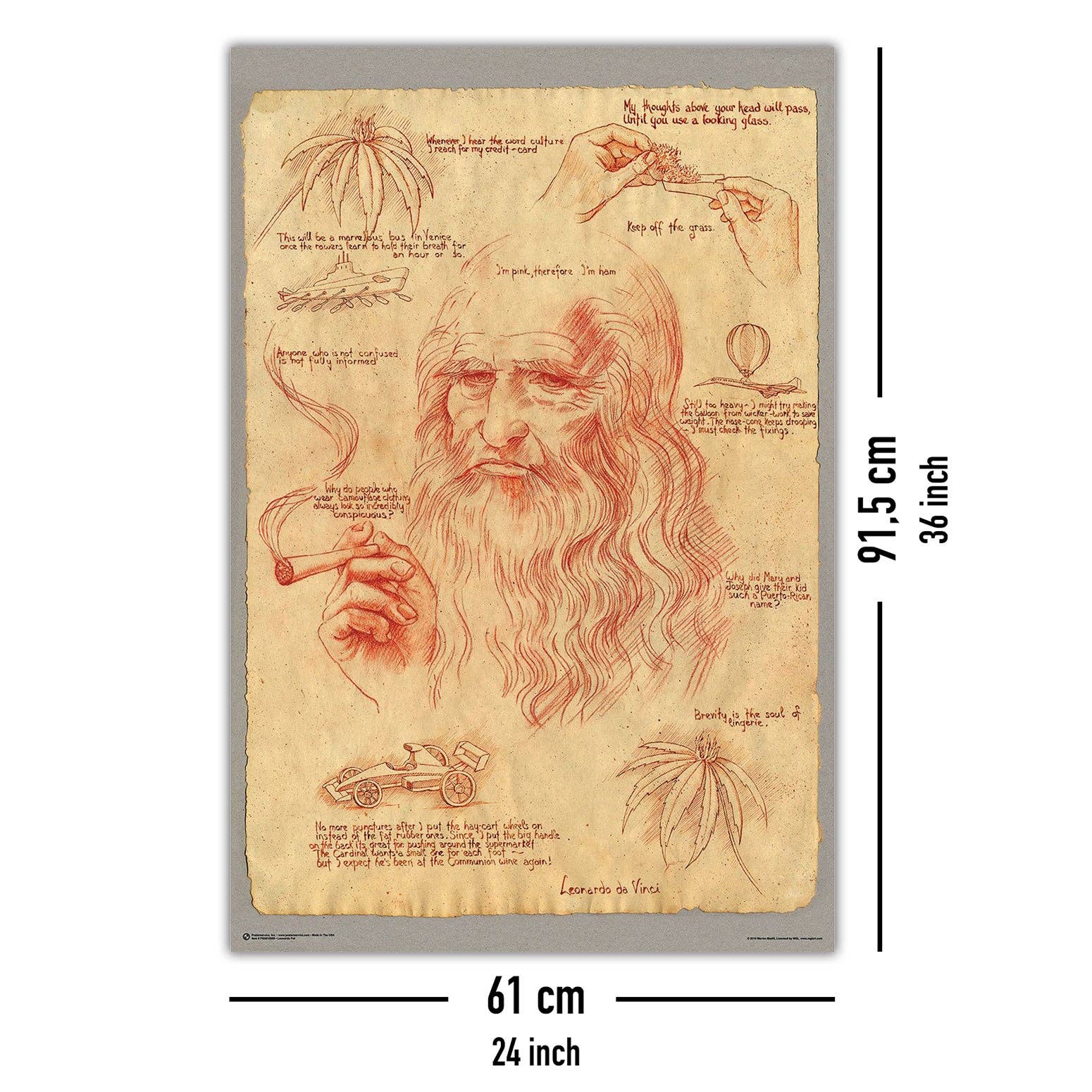 Close Up GmbH - Wholesale Poster - Leonardo Smoking Pot Poster4