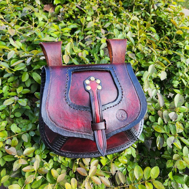 Crimson Knight Leatherworks LLC - Wholesale Heuptasje - Uniseks - Lederen heuptas - LARP, Cosplay, Ren Faire