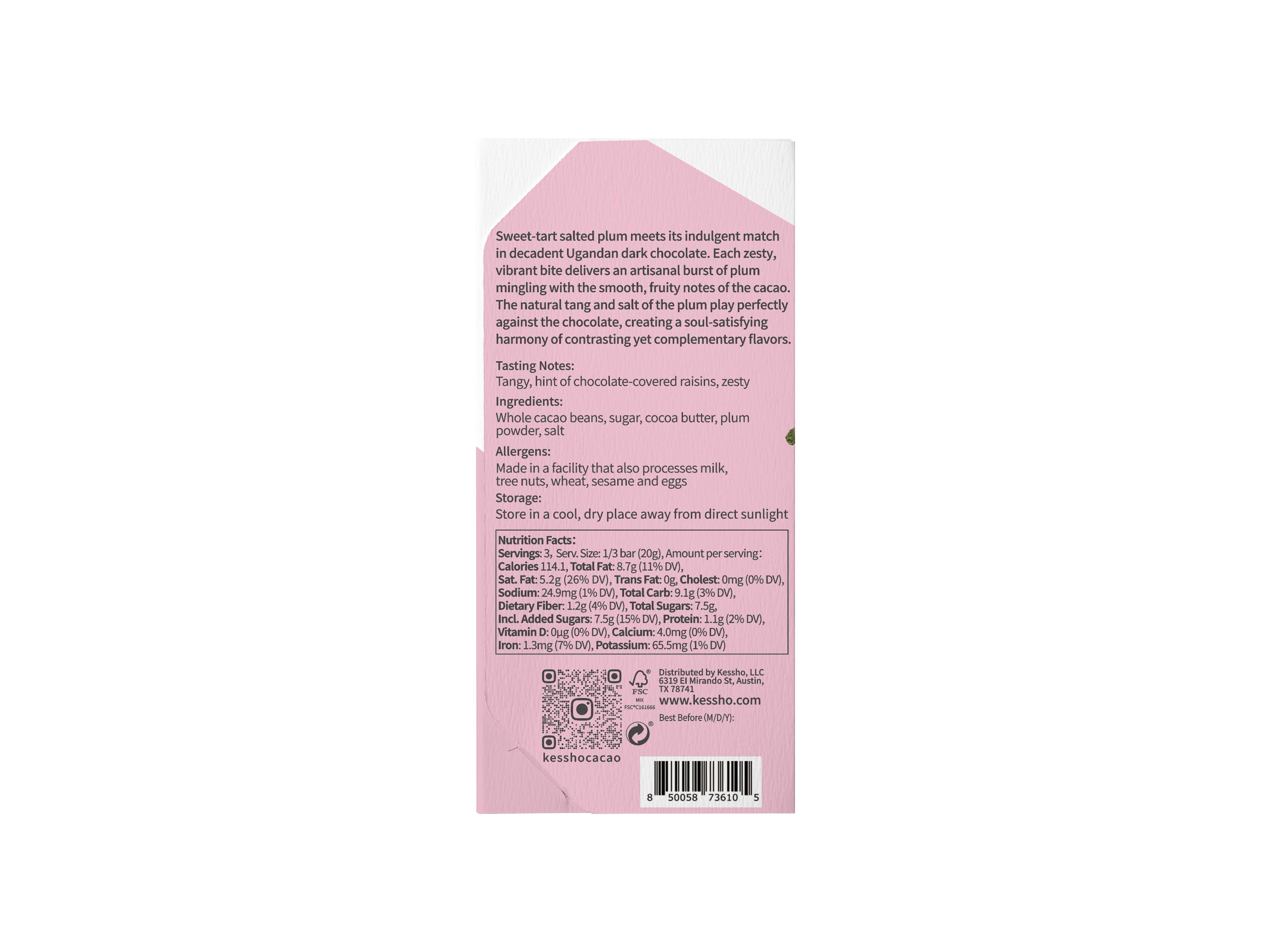 KESSHŌ - Wholesale Chocolate Bar - Raspberry 57% Dark Chocolate  Bar– Single Origin6