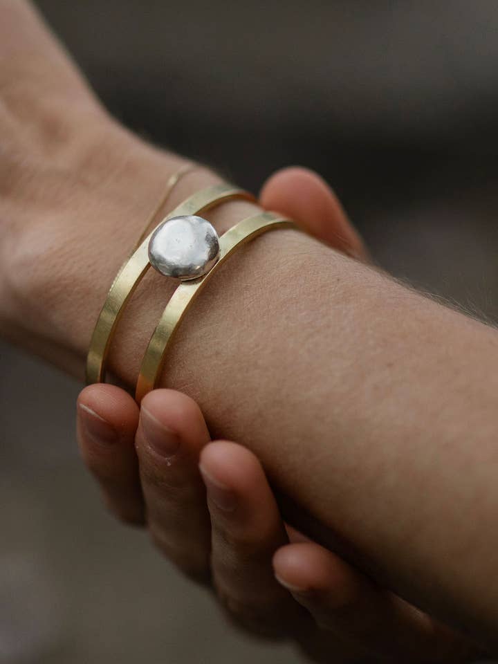 Sølvklynge messing manchet for engroshandel hos Modern Madini