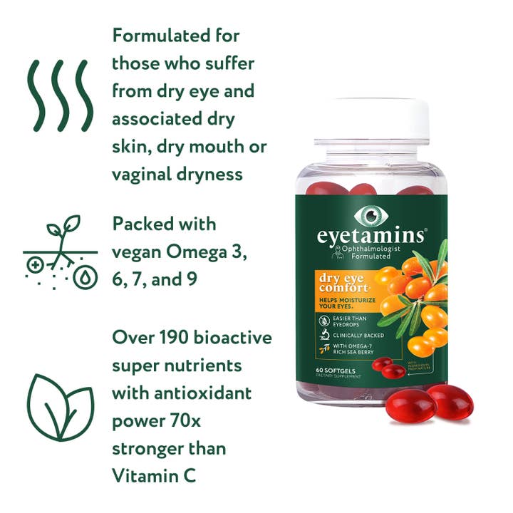 Eyetamins - Wholesale Oral Supplement/Vitamin - Dry Eye Comfort: Natural Supplements For Dry Eyes5