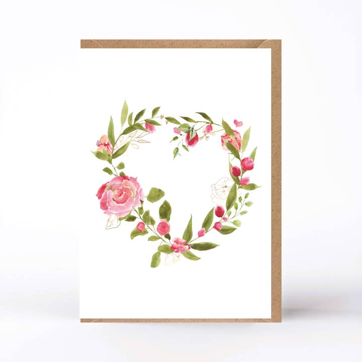 20326 S:t Valentins kort Blomma Hjärta II. för wholesale av SIMPLY PAPER LOVE