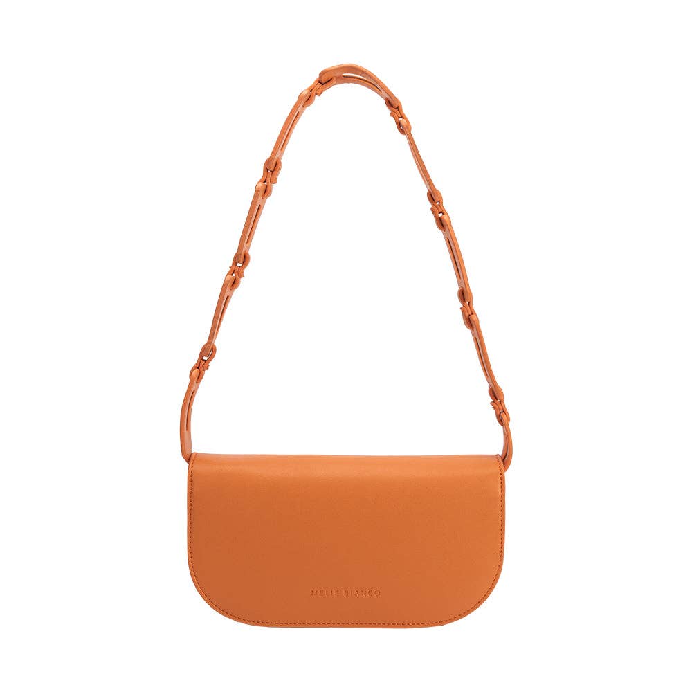 Melie Bianco - Vente Sac porté épaule – femme - Sac à bandoulière vegan recyclé Inez Orange2