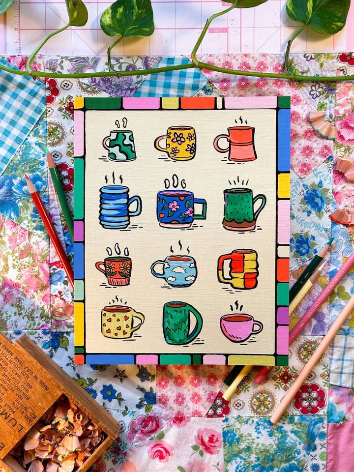 Tasses Tasses Tasses ! | Impression 8x10 pour la vente par Everyday Antonia Mae