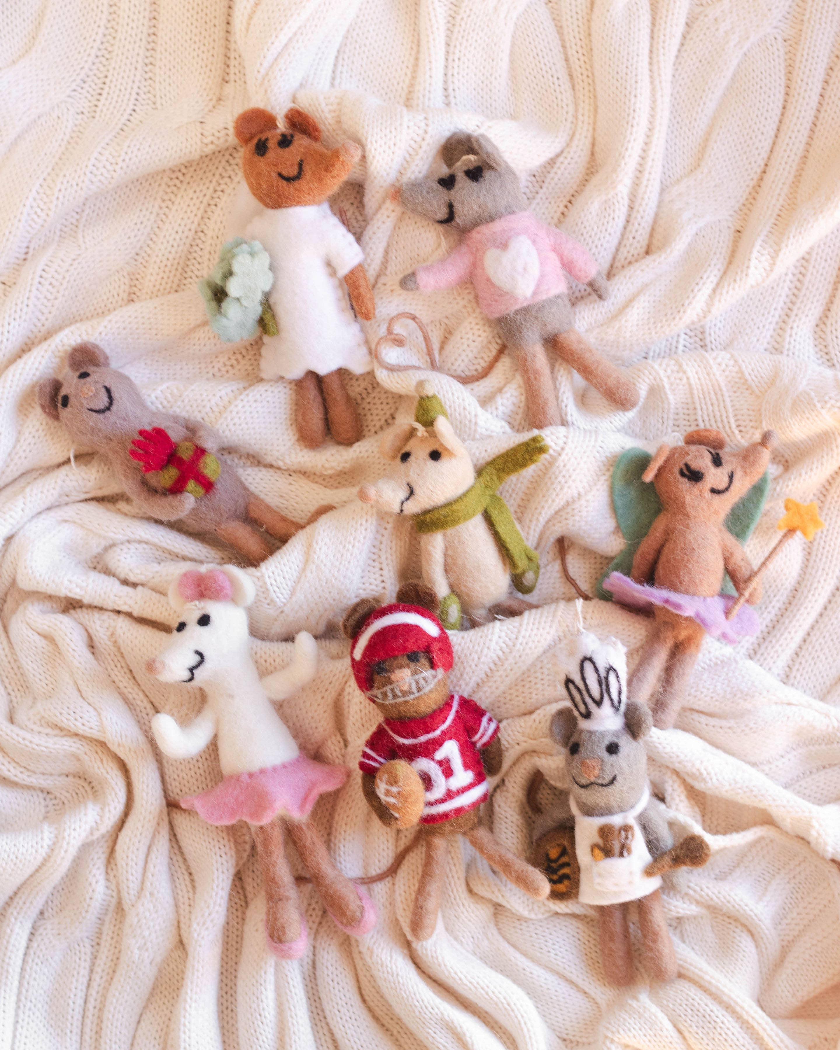 Friendsheep – wholesale Ornament – Cheery Mouse Eco Wool Ornament Collection - (8 styles)15