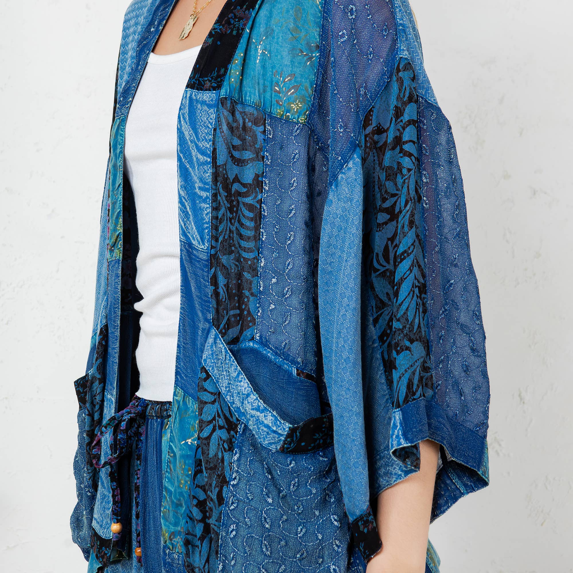 Young Threads - Wholesale Kimono - Women's - Kimono Top In Overdyed Mix N Match Patches - in 7 Color ways28