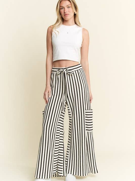 JADE BY JANE - Wholesale Pants - Women's - STRIPE WIDE LEG PANTS27