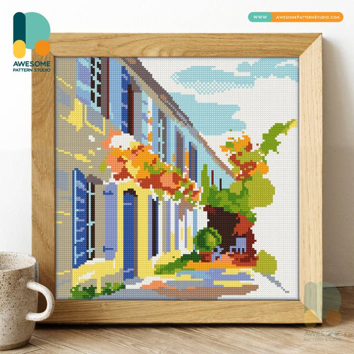 DS739-120x120 Provence Landskab, Diamantmalersæt for engroshandel hos Awesome Pattern Studio