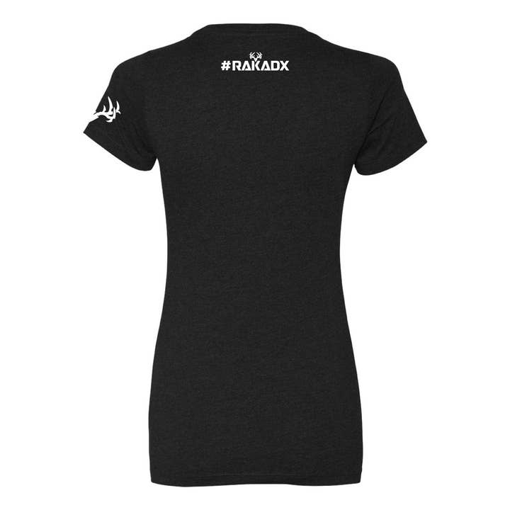T-shirt décontracté All Raks Matter™ Boobies à col en V pour femme pour la vente par Rak•Adx Hunting Apparel
