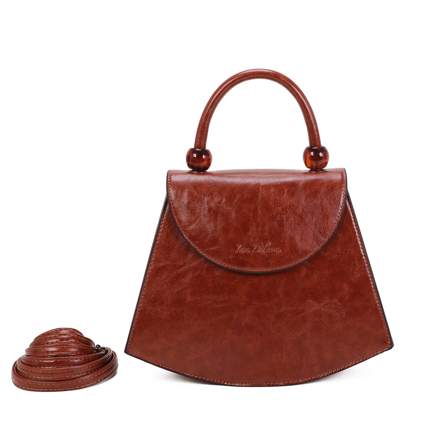 INES DELAURE - Wholesale Top Handle Bag - Women's - Handbag with magnetic flap3