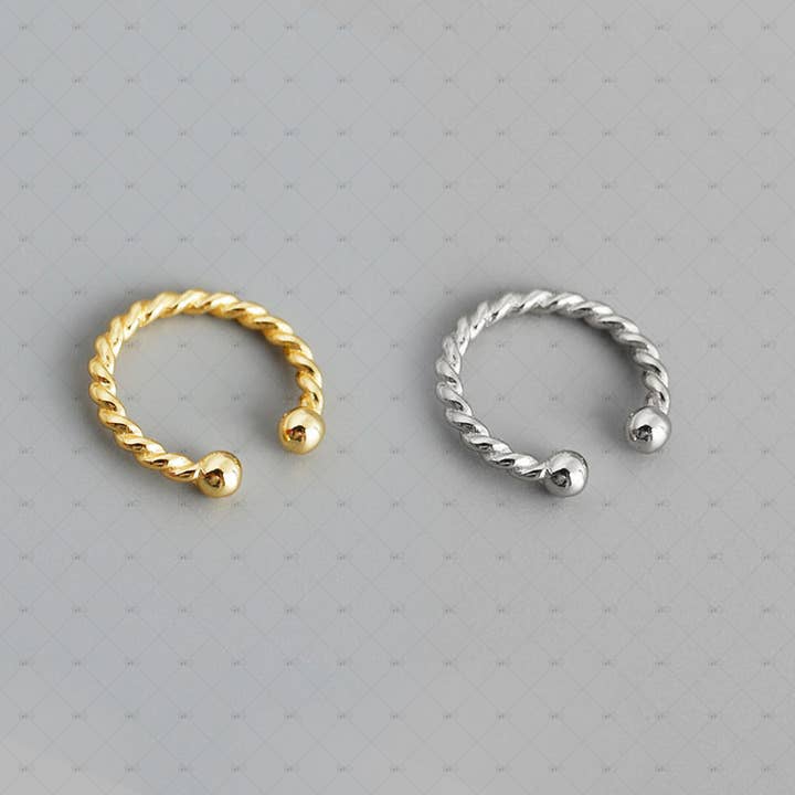 S925 Silver S925 Silver Simple Round Bead Ear Cuff for wholesale by Gioiellin - S925 Silver Jewelry