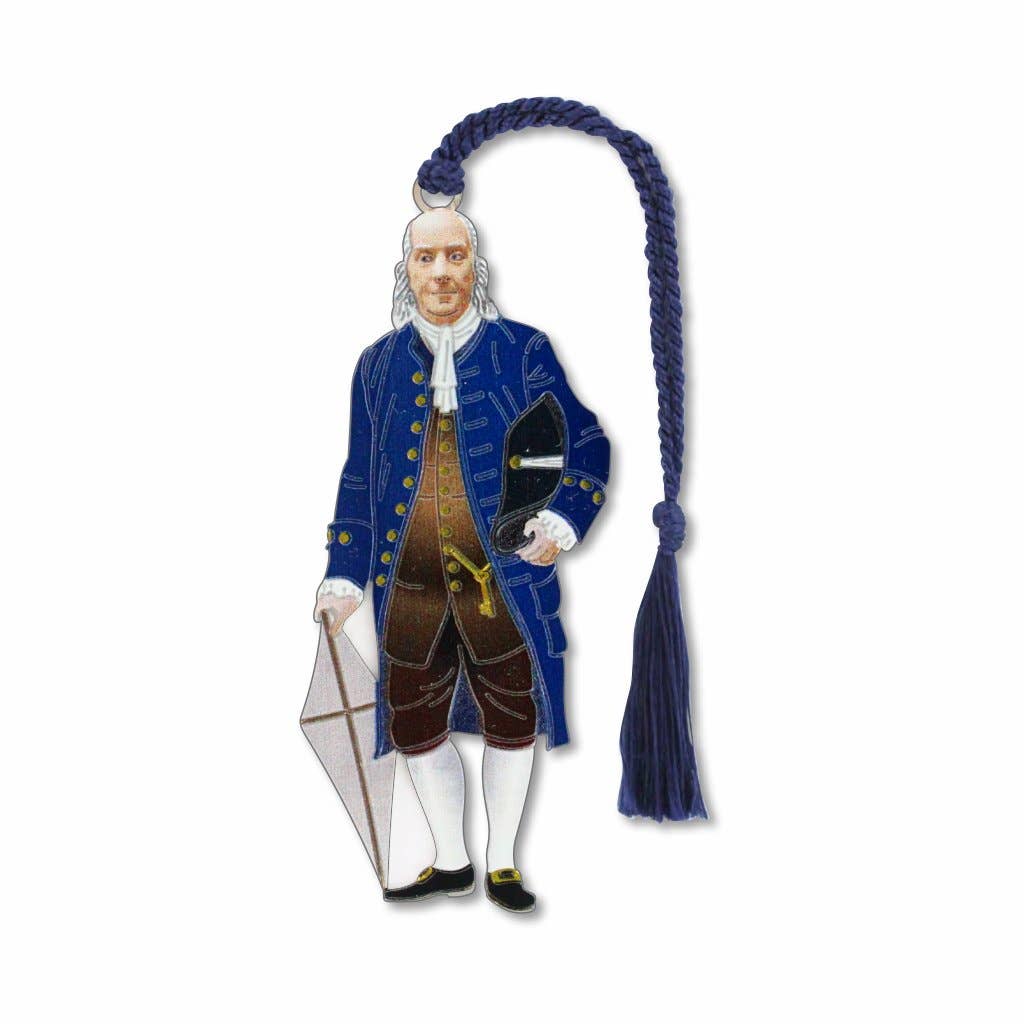 David Howell and Company - Wholesale Bookmark - Ben Franklin Metal Bookmark, MADE in USA0