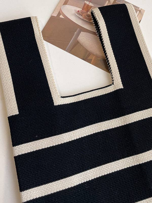 Sheer Trend - Vendita all'ingrosso Borsa tote - Donna - Borse a righe a contrasto di colore urbane6