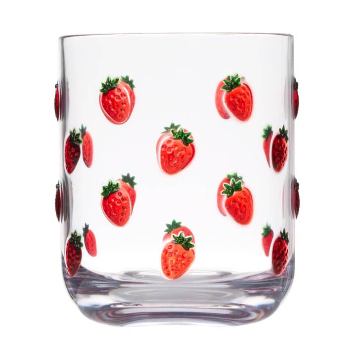 Acrylic Strawberry Icon Double Old Fashion for wholesale by Godinger