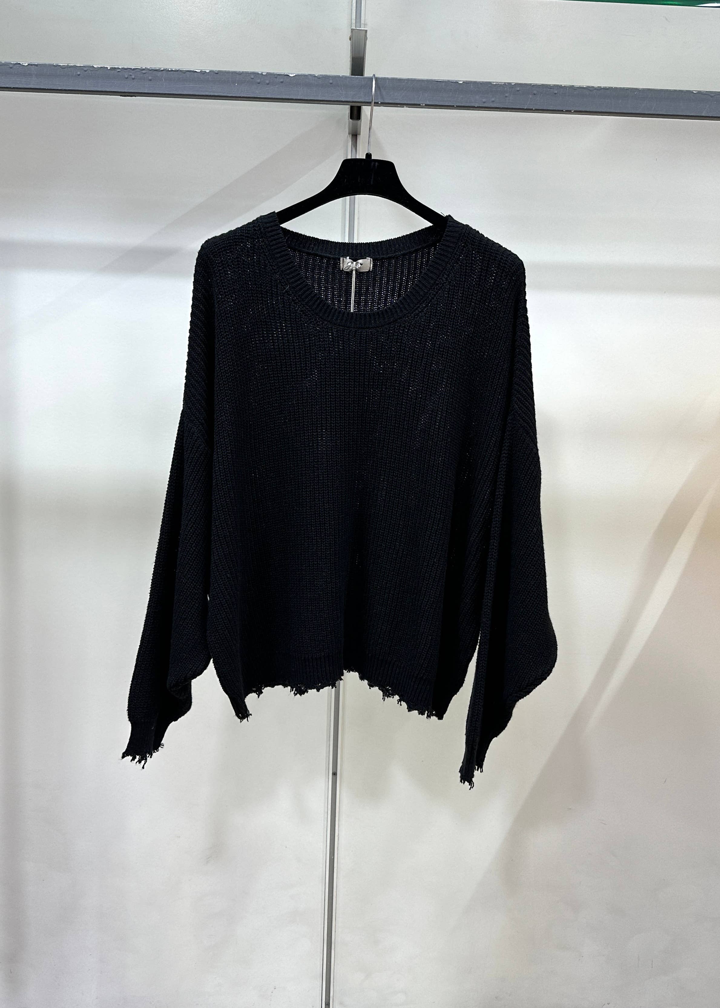 JULIA PARIS – wholesale Pullovertröja - Dam – Långärmad bomullströja med små fransar6