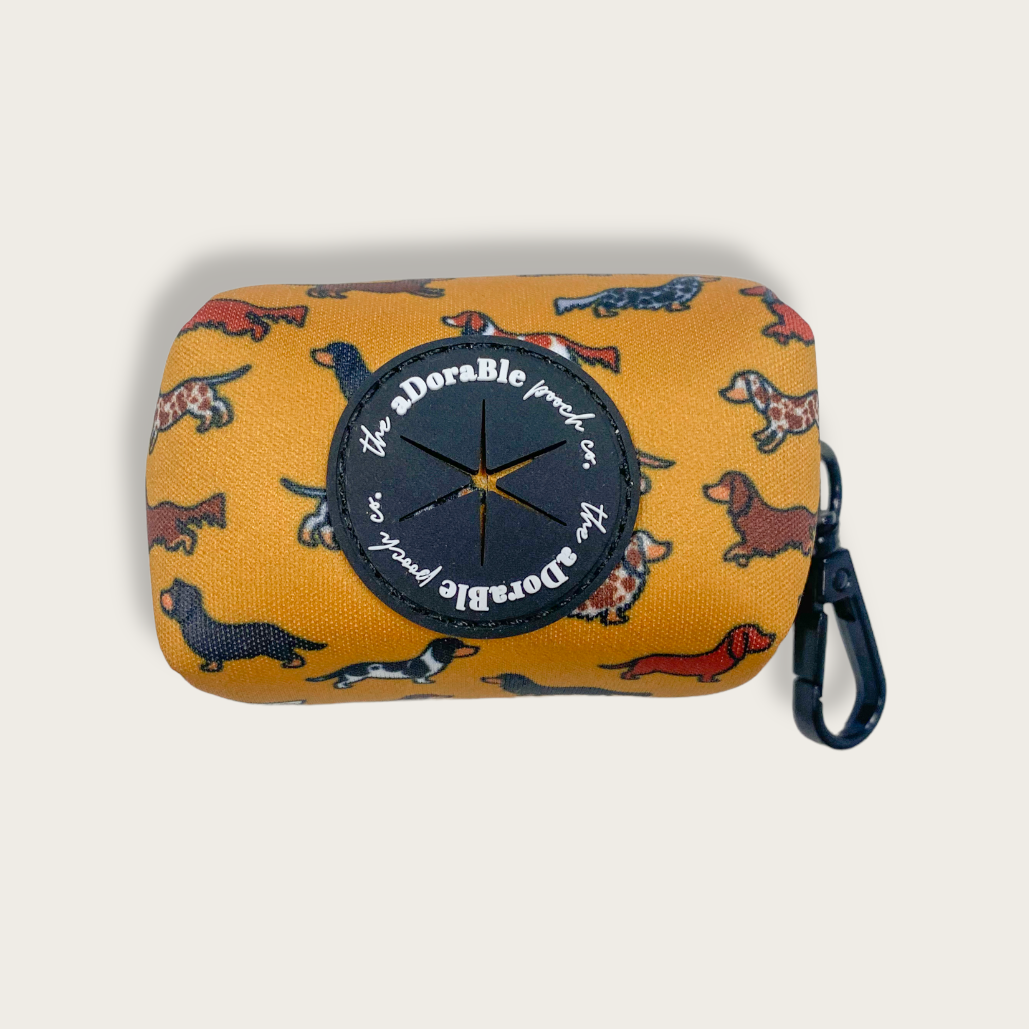 The aDoraBle Pooch Company - Wholesale Pet Poop Bag Dispenser - Dog Poop Bag Holder - Dashing Dachshunds1