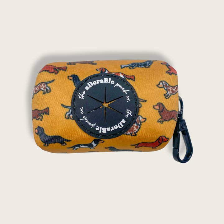The aDoraBle Pooch Company - Wholesale Pet Poop Bag Dispenser - Poop Bag Holder - Dashing Dachshunds1