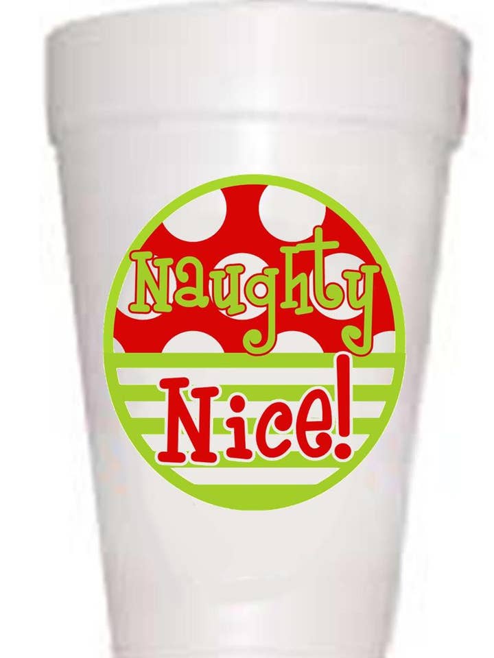Naughty or Nice Christmas Cups | 16oz | for wholesale by Preppy Mama