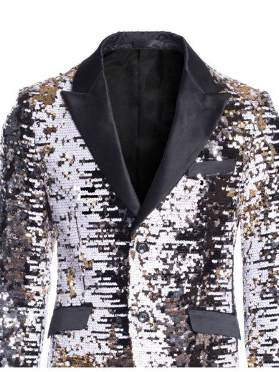 Men's Sequin Blazer 1784 Multi Color for wholesale by Perruzo