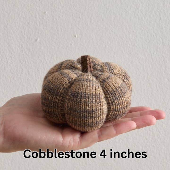Your Heart's Content - Wholesale Decorative Tabletop Object - Cozy Pumpkins, Variegated Knit Yarn Colors, Handcrafted Gift13