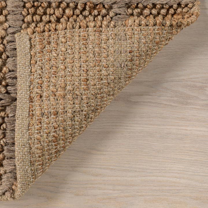 Natural Penni Checked Jute and Wool Area Rug for wholesale on Faire5