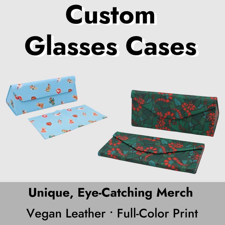 Custom Glasses Cases - Branded, Vegan Magnetic Case Merch for wholesale by Real Sic