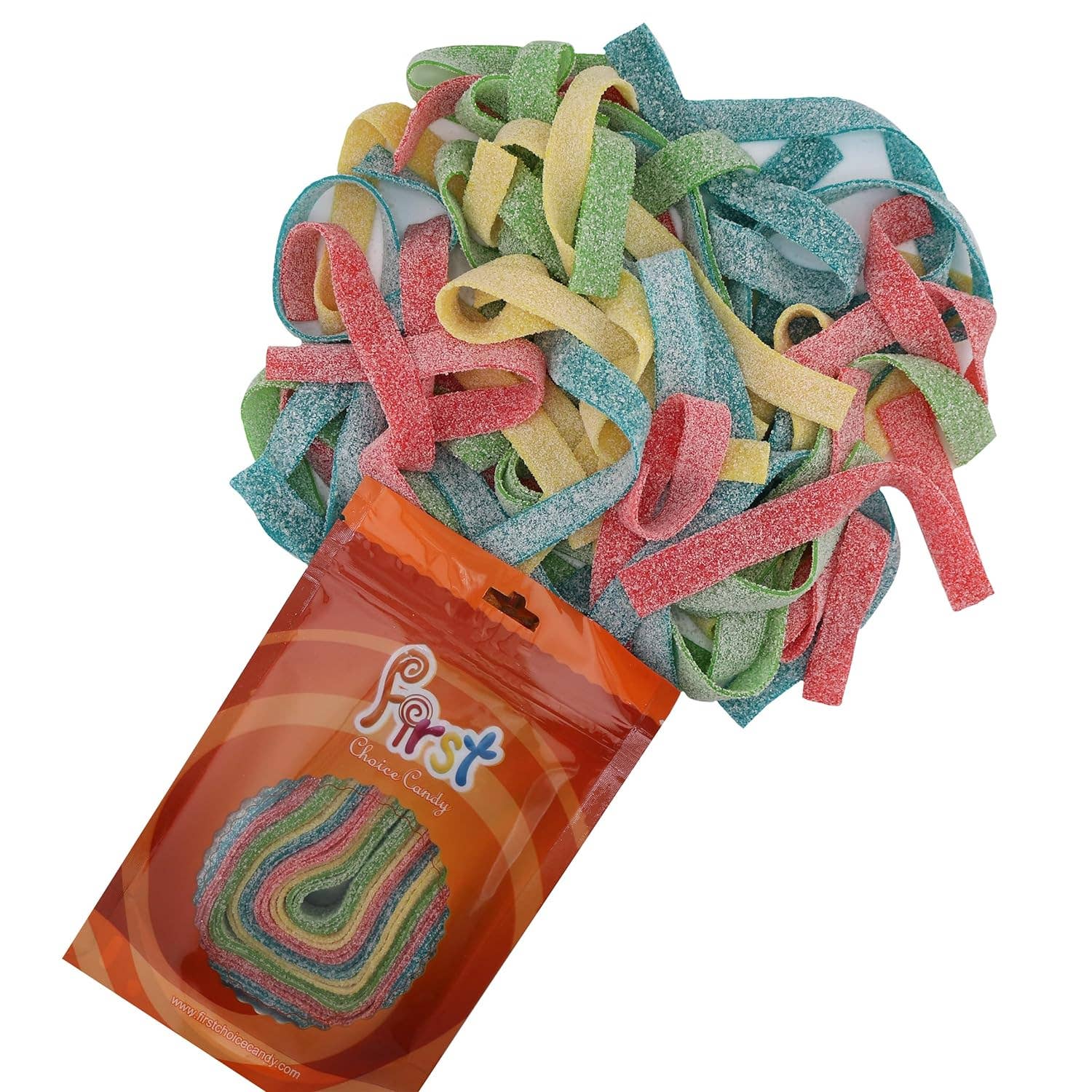First Choice Candy - Wholesale Gummy -  Sour Strip Chewy Candy Belts Assorted Mix Flavors 4 Oz  0