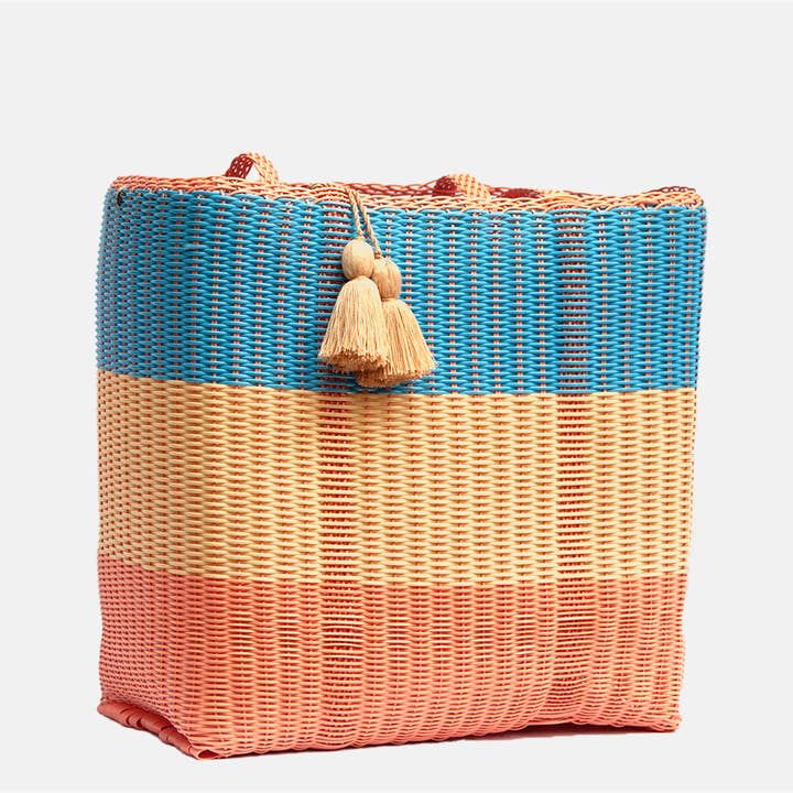 ixöq - Wholesale Tote Bag - Women's - Ixoq Recycled Plastic Cesta Tote Ex-Large ~ 3 Color Paneled13