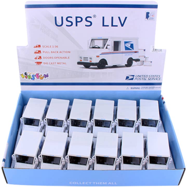 Cow Crack Wholesale - Wholesale Toy Car/Truck - Kids - Kinsmart United States Postal Service (USPS)® Vehicle 1/34 Scale