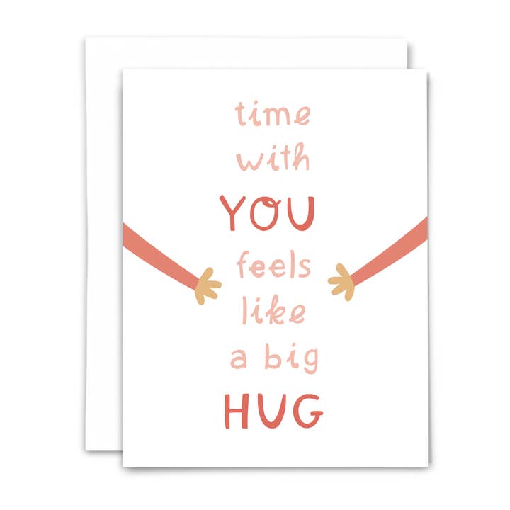 NEW! Feels like a hug: greeting card for wholesale by and the moon will rise