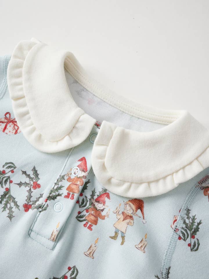 Norsu Organic - Wholesale Bodysuit (Non-Footed) - Baby - Baby Organic Cotton Collar Long sleeve Onesie-Jolly3