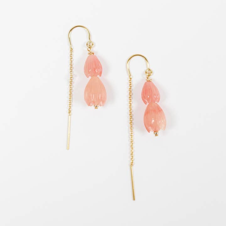 Mira Kauai - Wholesale Hangende/ronde oorbellen - Pikake dubbele oorbellen0