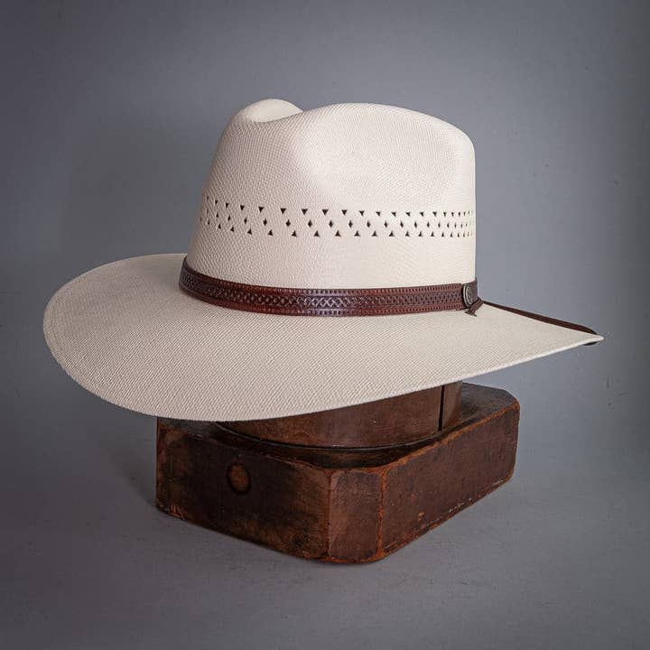 American Hat Makers - Vendita all'ingrosso Cappello di paglia - Unisex - Cappello di Paglia Leggero con Ventilazione - Stile Barcellona