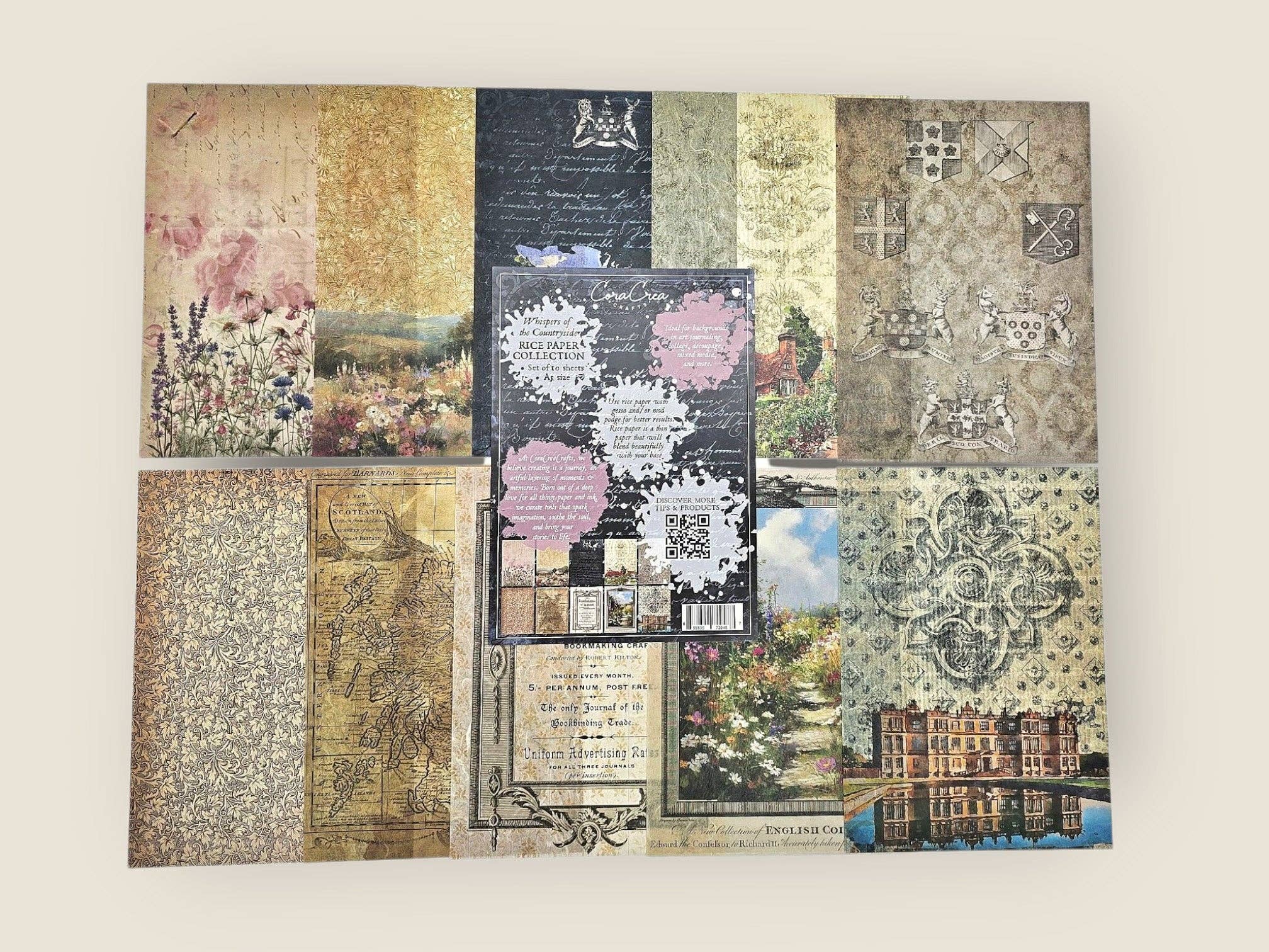 CoraCreaCrafts - Wholesale Scrapbooking Kit - Whispers of the Countryside Rice Paper Collection4