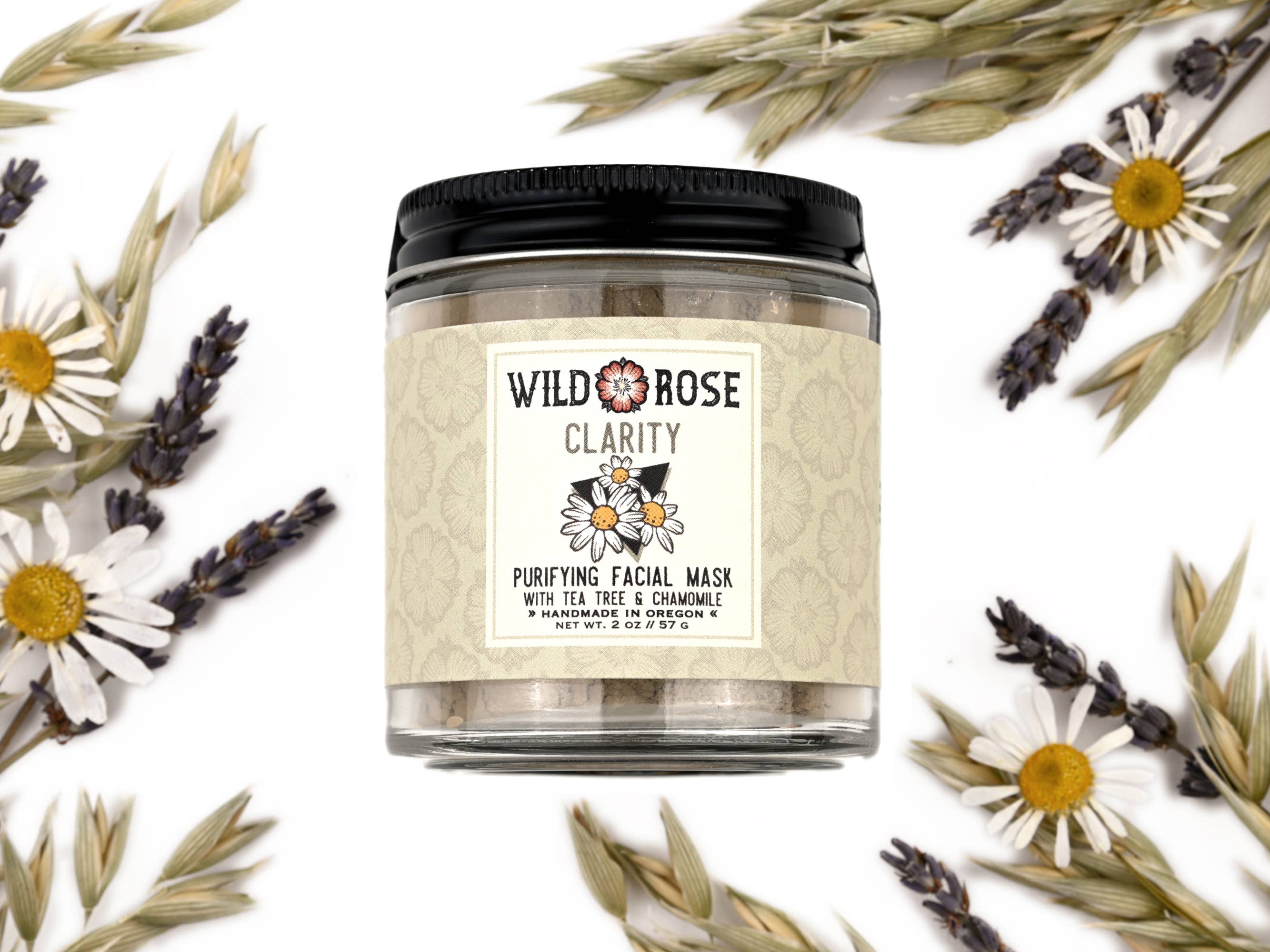 Wild Rose Herbs - Wholesale Skincare Face Mask - Clarity Purifying Botanical Mask - 2oz
