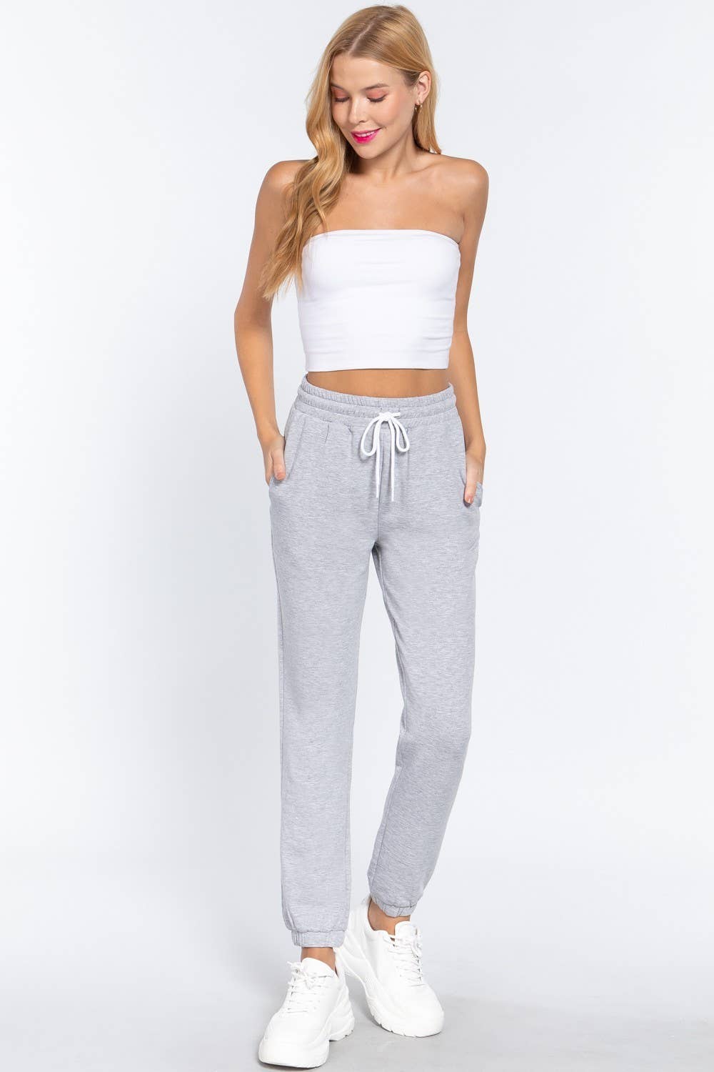 Active Basic | Active USA - Wholesale Athletic Sweatpants/Joggers - Women's - French Terry Fleece Long Jogger Pants10