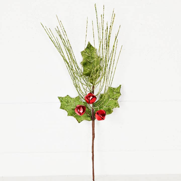 ISB79715- 17in Red Bell Holly Pick for wholesale by Impressive Enterprises, Inc.