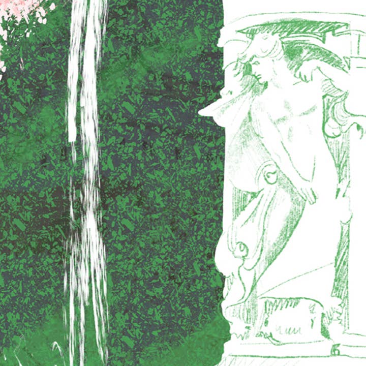 The Culture Curious - Wholesale Postcard - Dupont Circle + Cherry Blossoms postcard2